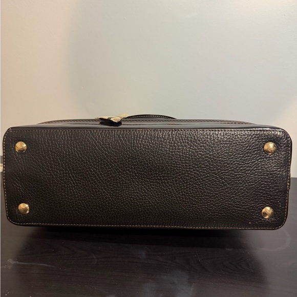 Coach Black Satchel with Cream Scarf Accent - Picture 4 of 9